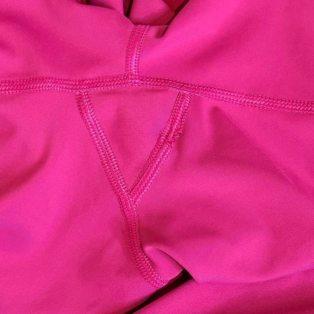Pink Halter-Style Zip-Front Athletic Dress with White Trim - Picture 8 of 9